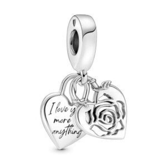 Pandora Silver Heart Charm - Picture 1 of 5